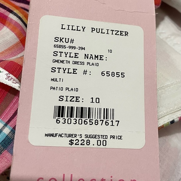 NEW Lilly Pulitzer Gweneth Strapless Dress in Patio Plaid, Women's size 10 - Picture 13 of 16